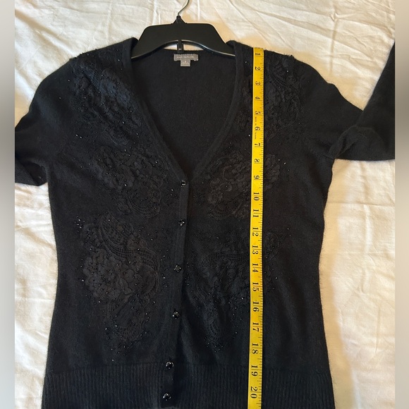 Ann Taylor Black Cardigan with Beaded Accents size:S - Picture 5 of 9